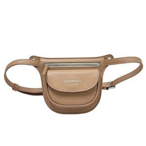 EMPORIO ARMANI - Beige Leather Bum Bag